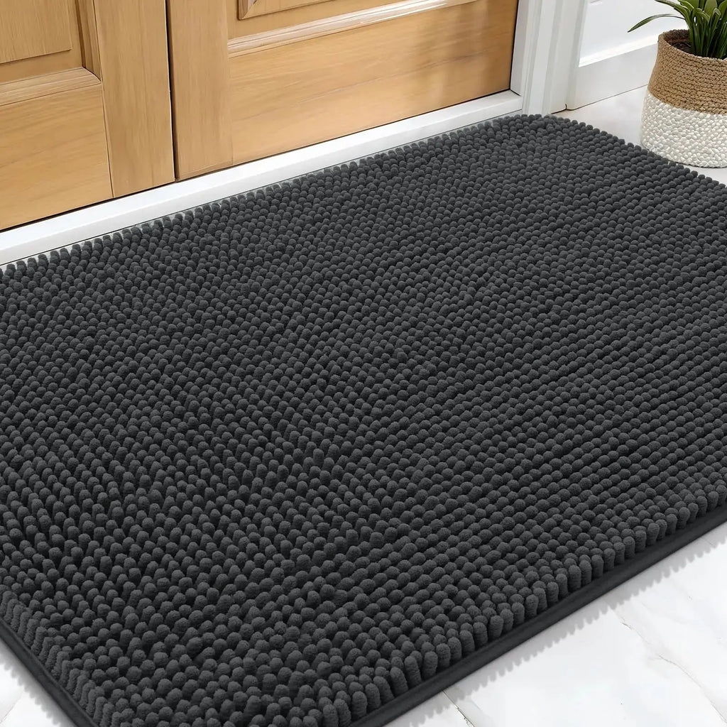 Tapis de bain de porte pour chien mignon noir clair
