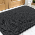 Tapis de bain de porte pour chien mignon noir clair