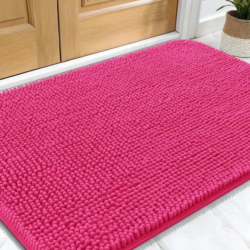 Tapis de bain de porte pour chien mignon rouge