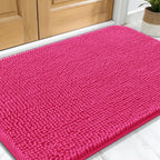 Tapis de bain de porte pour chien mignon rouge