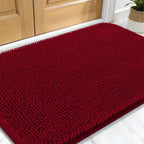 Tapis de bain de porte pour chien mignon rouge bordeaux