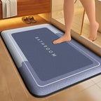 Tapis de bain design bleu