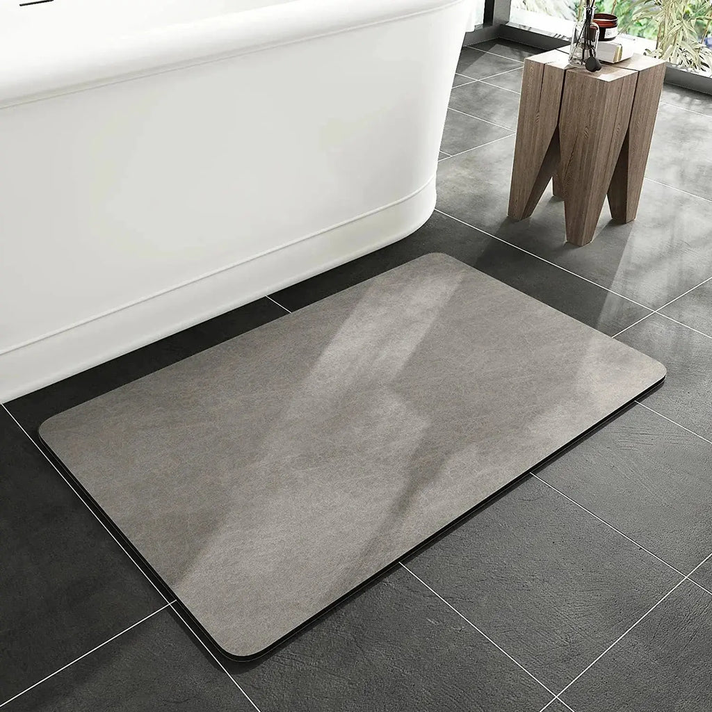 Tapis de bain diatomite supérieure gris