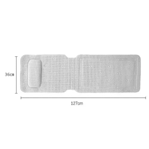 Tapis de bain doux avec dossier intégré blanc