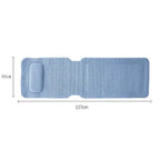 Tapis de bain doux avec dossier intégré bleu