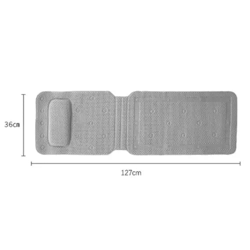 Tapis de bain doux avec dossier intégré gris
