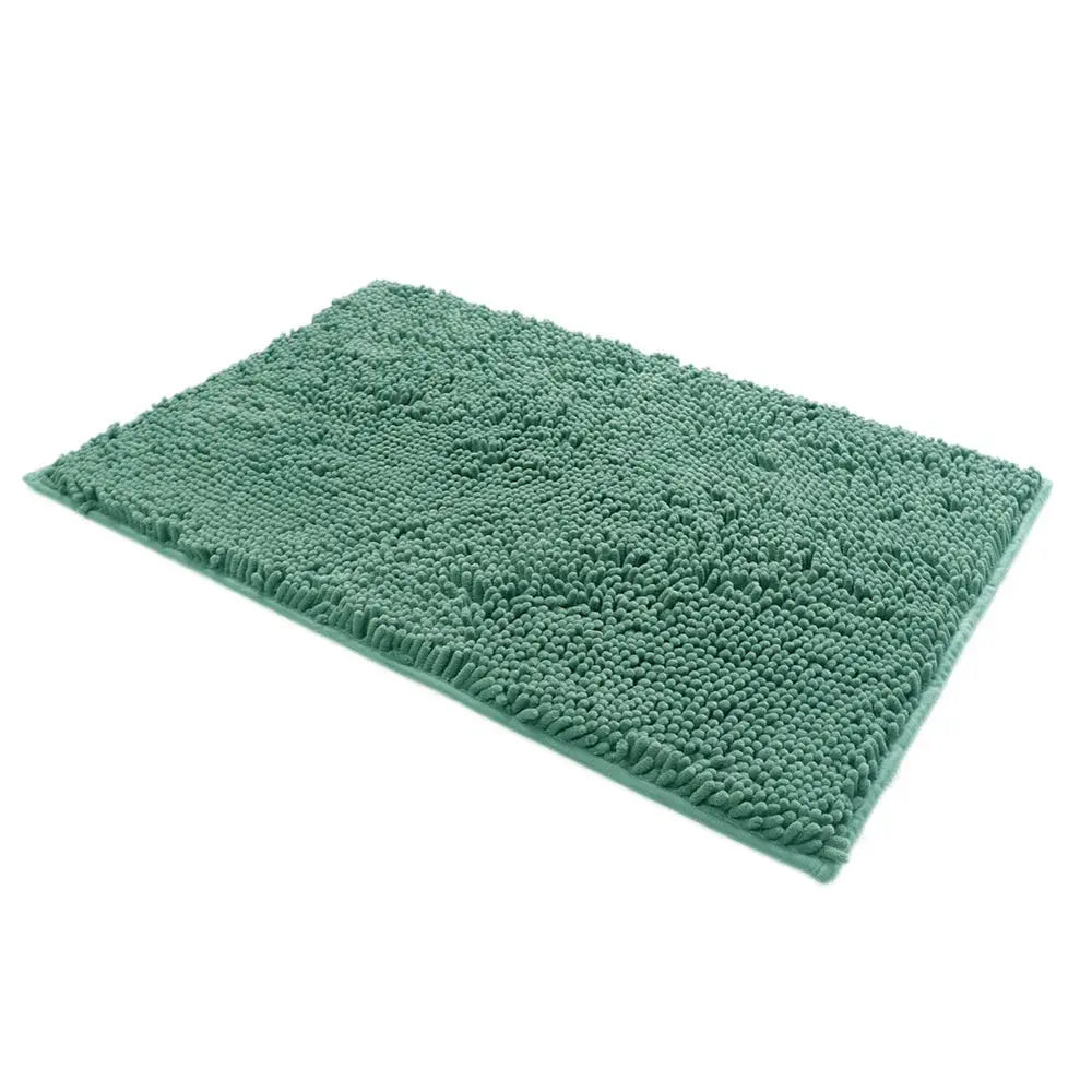 Tapis de bain doux en Chenille vert