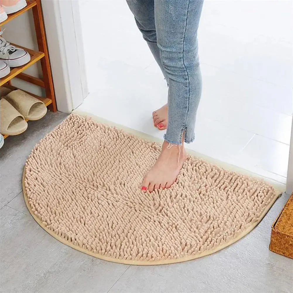 Tapis de bain doux pieds gris