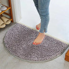 Tapis de bain doux pieds gris violet