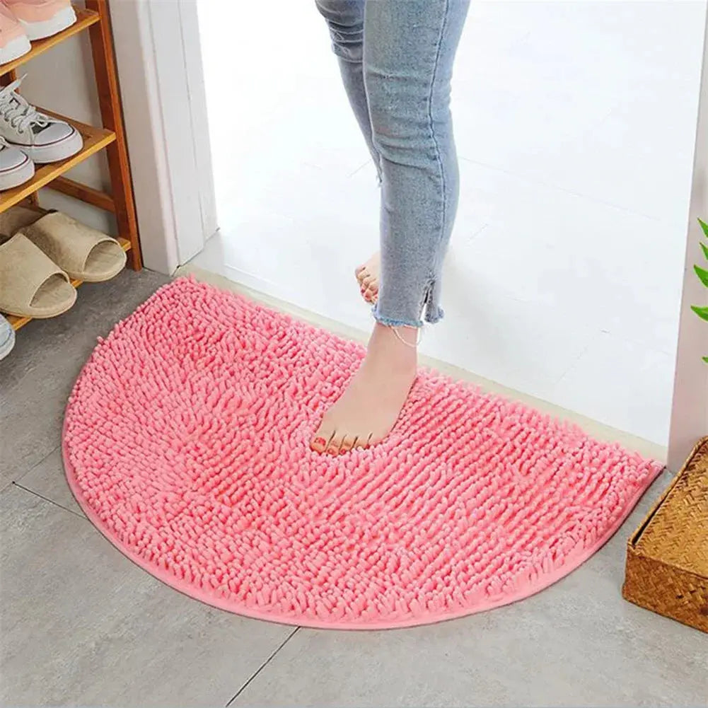 Tapis de bain doux pieds rose