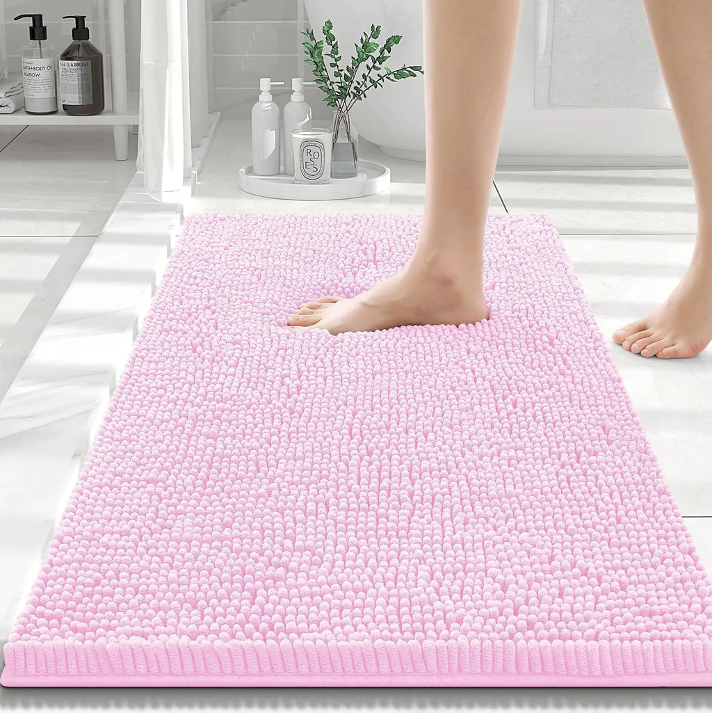Tapis de bain gris élégant pour salle de bain chic