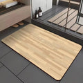 Tapis de bain en Polymères motif Mars en bois