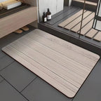 Tapis de bain en Polymères motif Mars en bois
