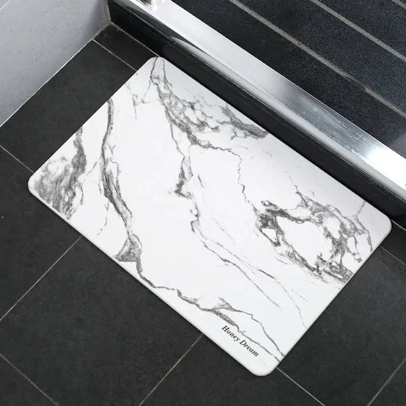 Tapis de bain en diatomite blanc