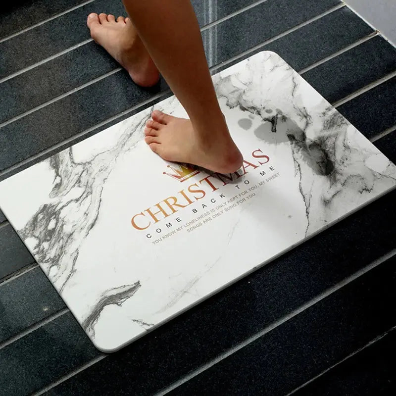 Tapis de bain en diatomite pour spa gris