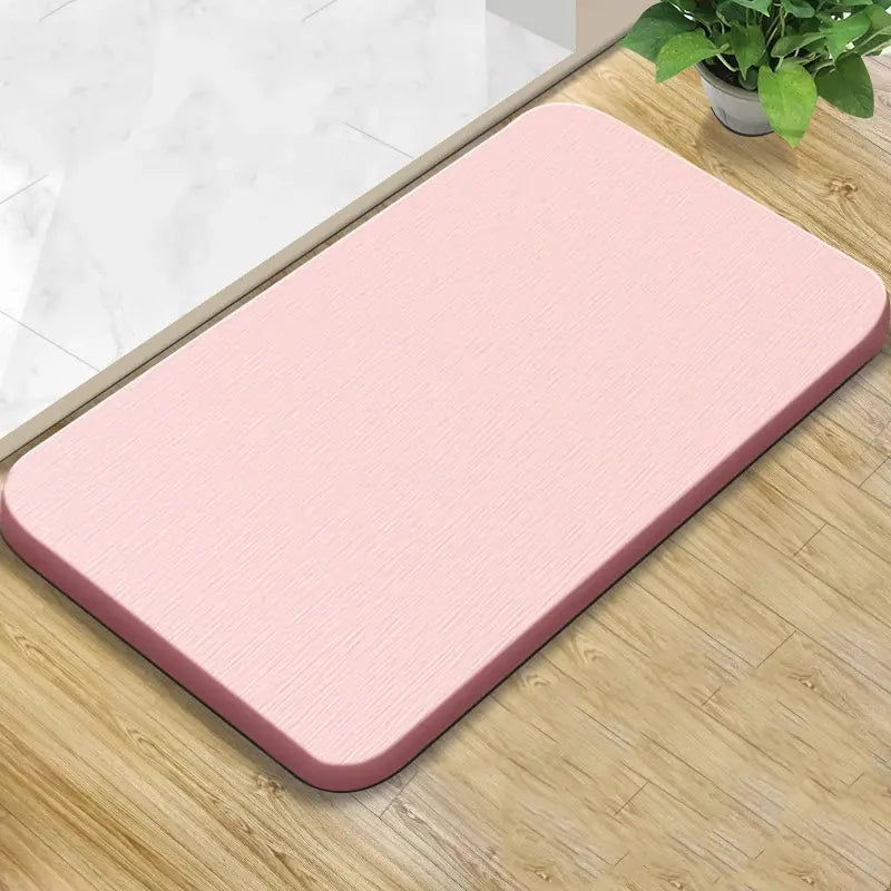 Tapis de bain en diatomite rose 1