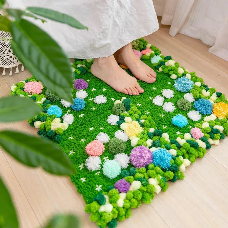 Tapis de bain en mousse végétale multi-colors