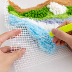 Tapis de bain en mousse végétale multi-colors tissage