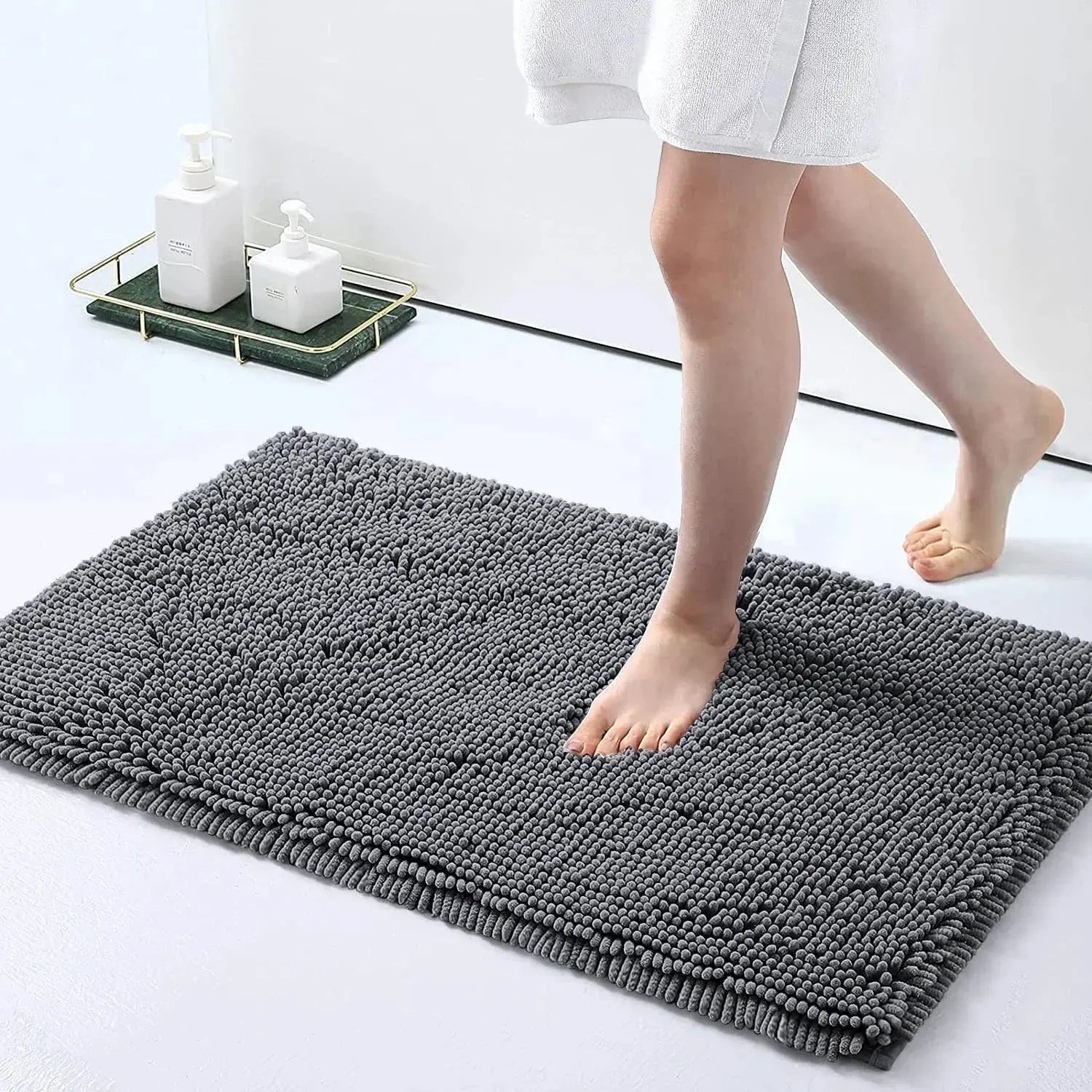 Tapis de bain en peluche douce 5