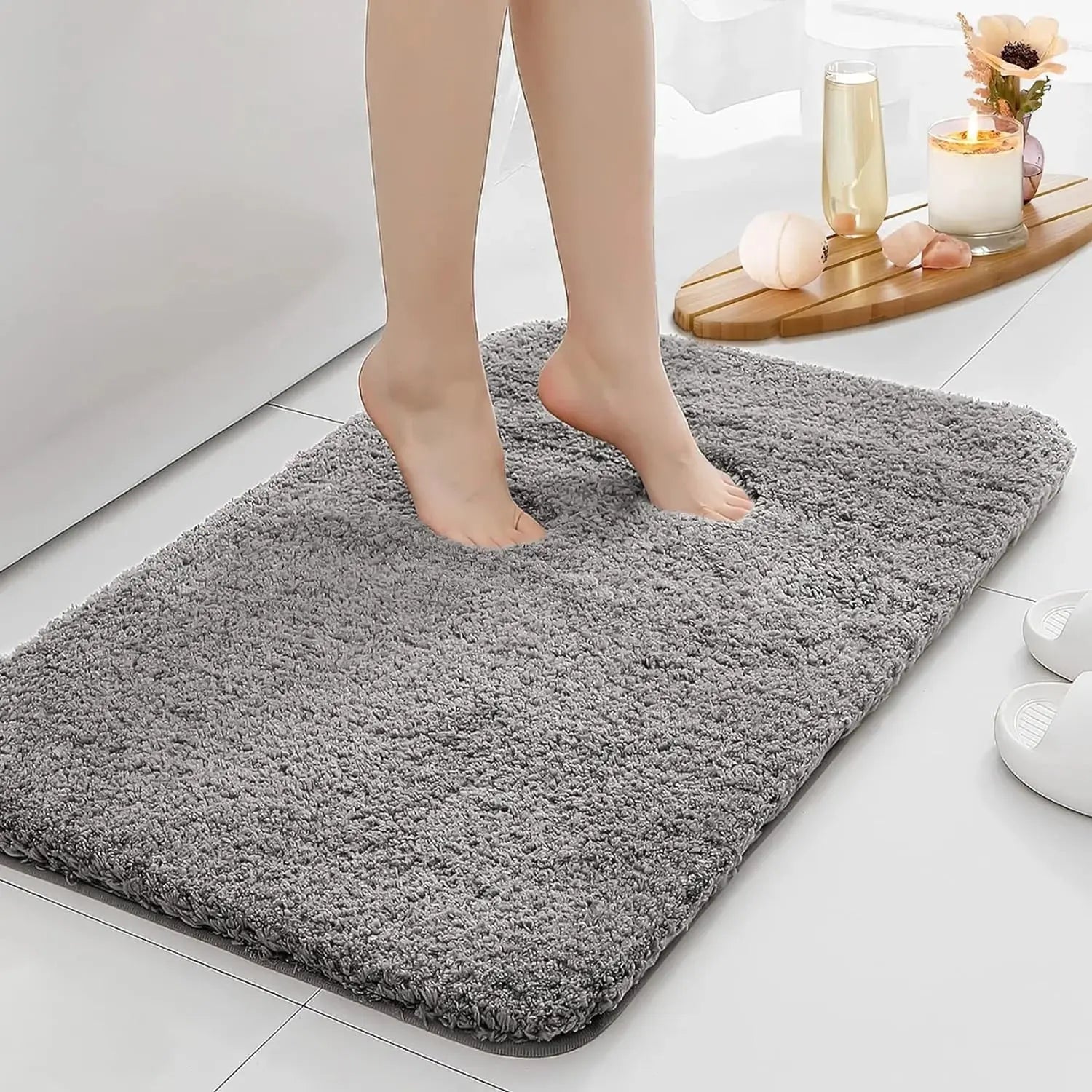 Tapis de bain haute qualité gris