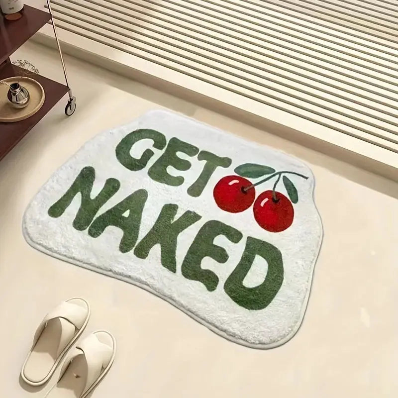 Tapis de bain mes pommes vert