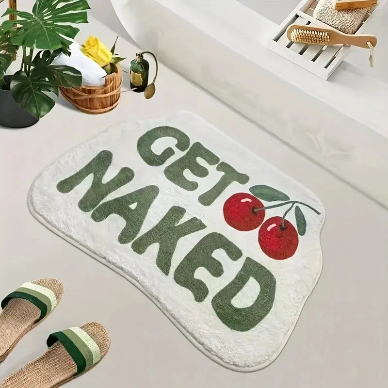 Tapis de bain mes pommes vert 2