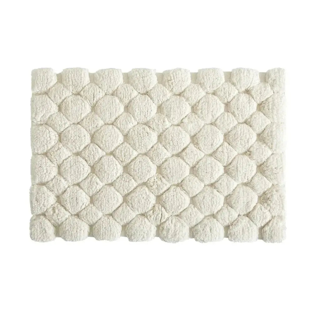 Tapis de bain antidérapant beige pour salle de bain zen