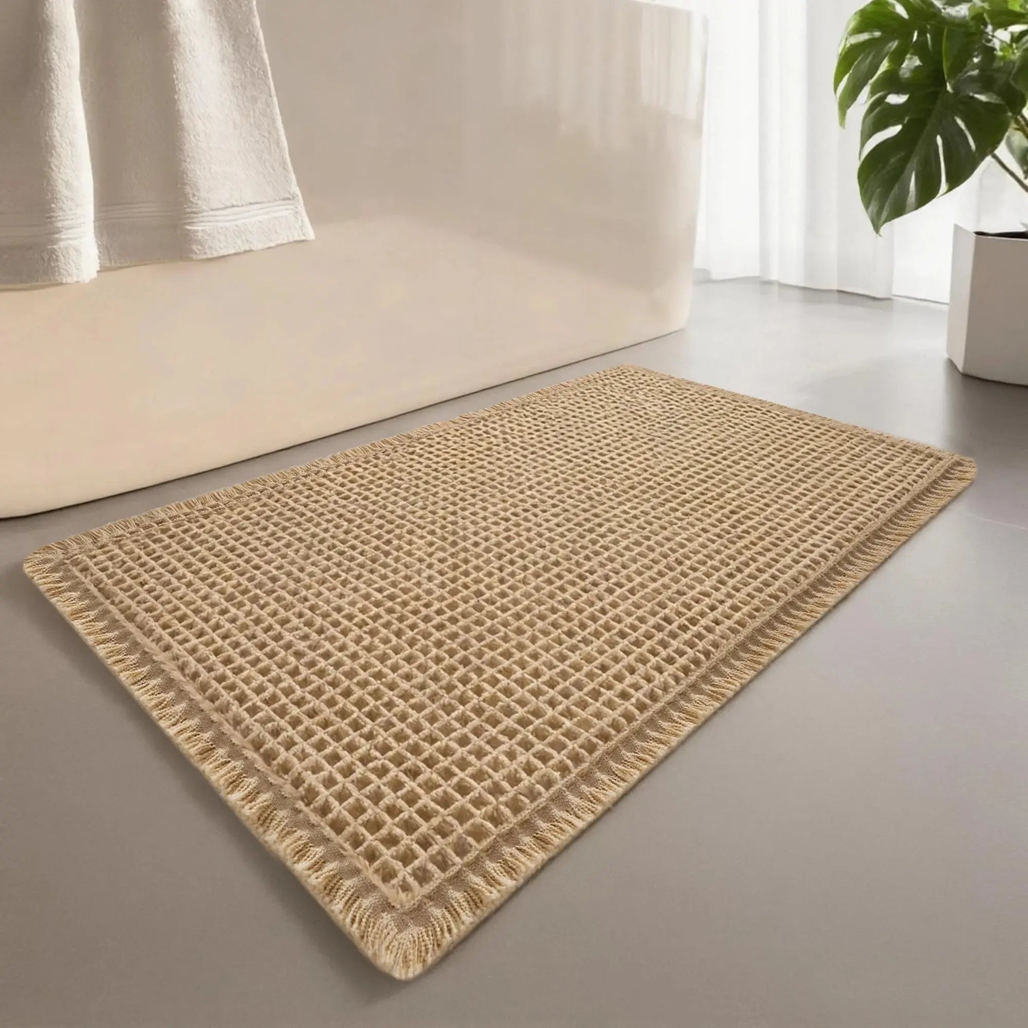 Tapis de bain multi-fonctionnels café