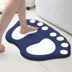 Tapis de bain orteils bleu