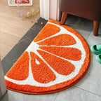 Tapis de bain antidérapant absorbant l'eau orange