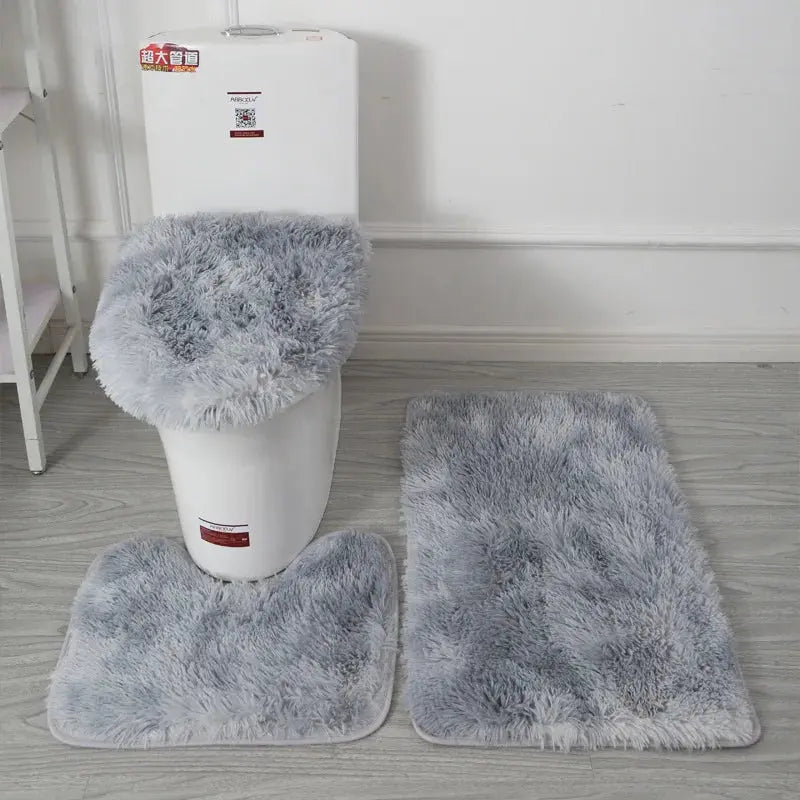 Tapis de bain ultra moelleux gris