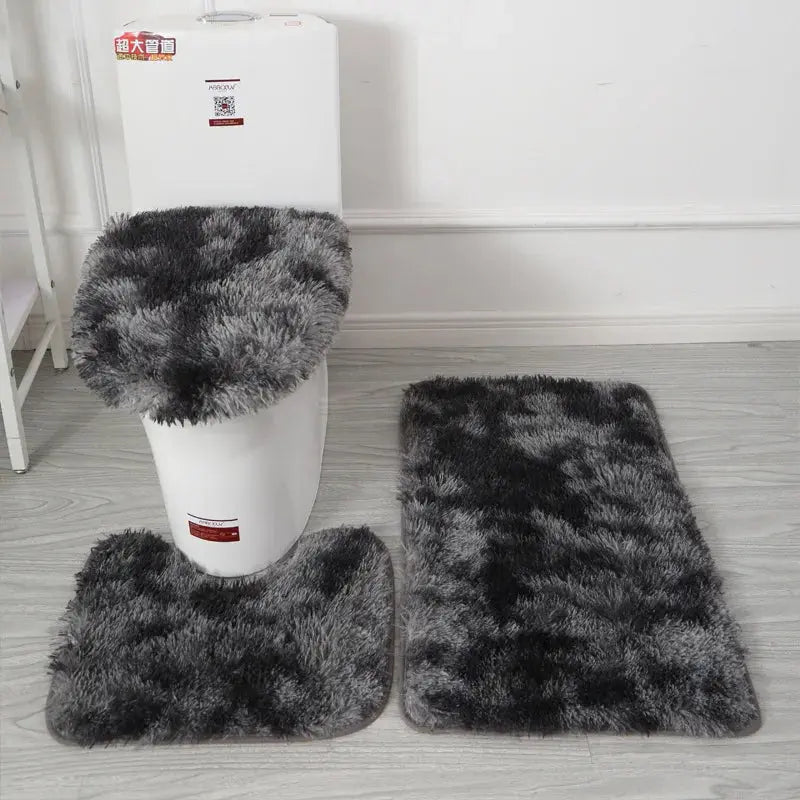 Tapis de bain ultra moelleux noir