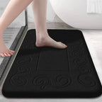 Tapis de bain vrai design noir