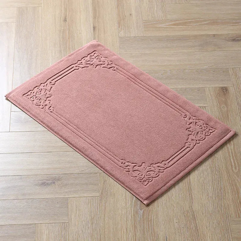 Tapis de salle de bain en coton pour d'hôtel & SPA rose