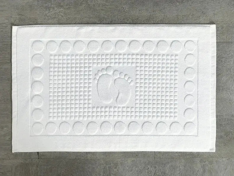 Tapis de serviette de sol blanc pour hôtel