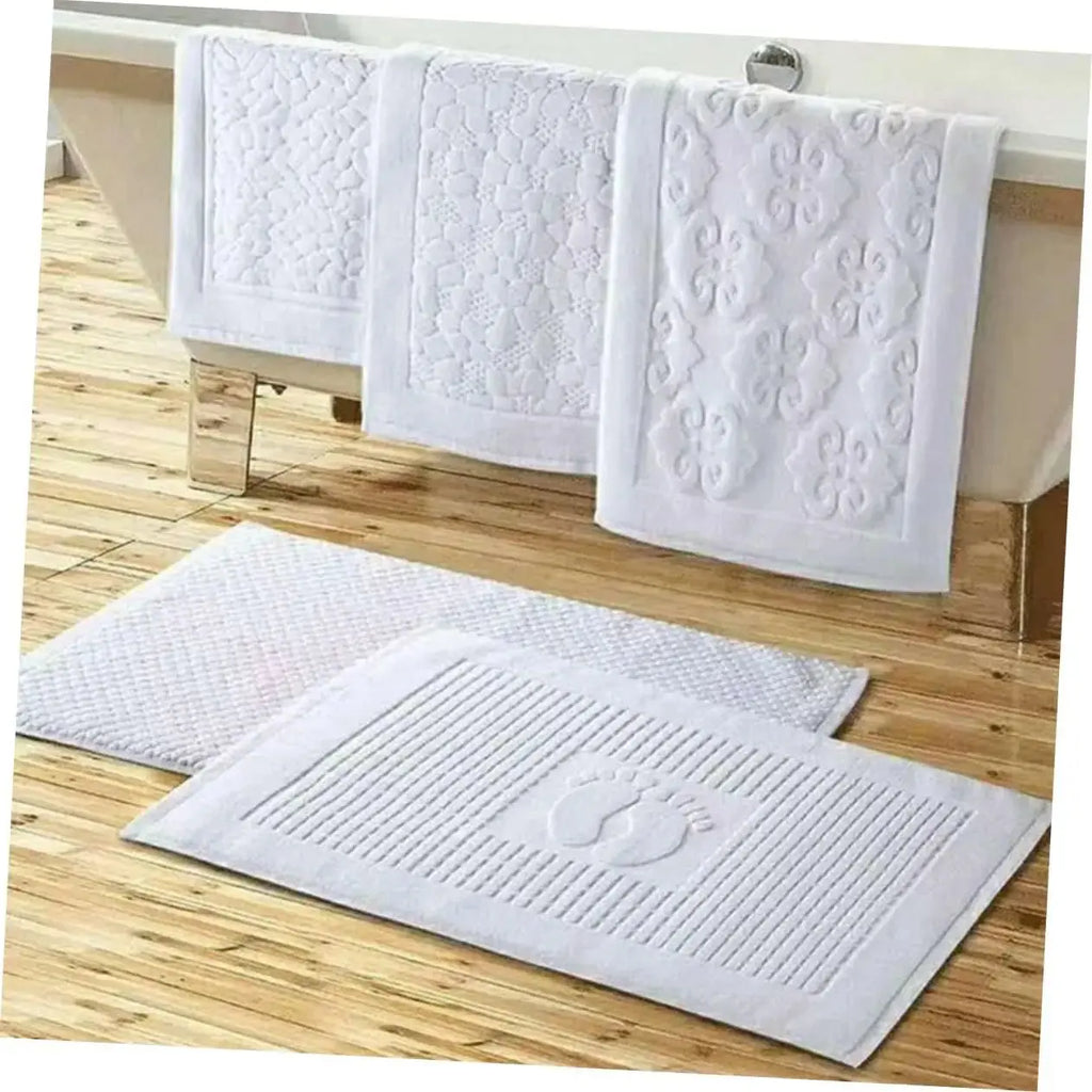 Tapis de serviette de sol blanc pour hôtel