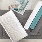 Tapis de serviette de sol blanc pour hôtel