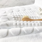 Tapis de serviette de sol blanc pour hôtel