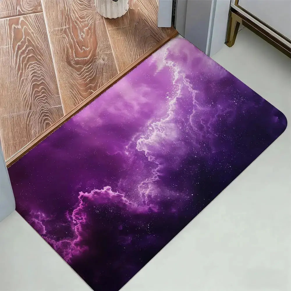 Tapis de sol antidérapant galaxie