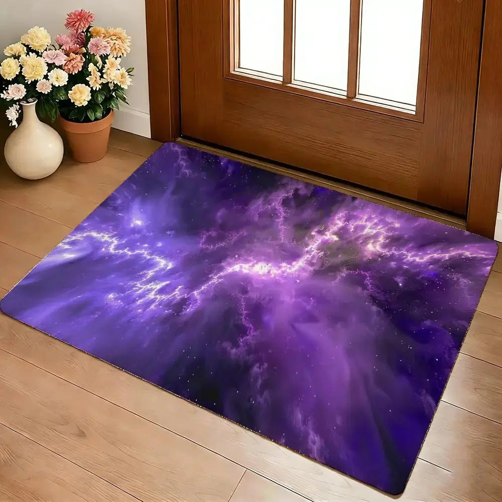 Tapis de sol antidérapant galaxie