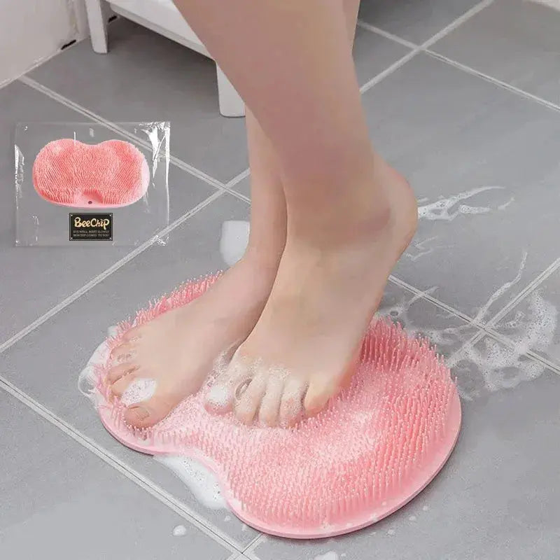 Tapis magique salle de bain rose