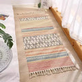 Tapis nordique en coton et lin tricoté 1