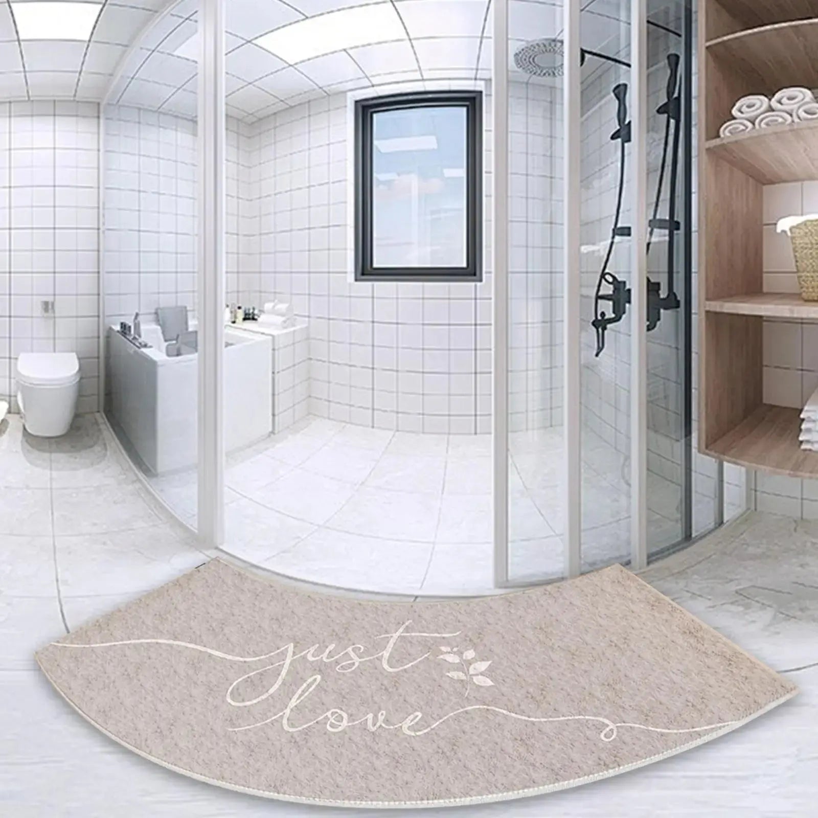 Tapis salle de bain arrondi 2