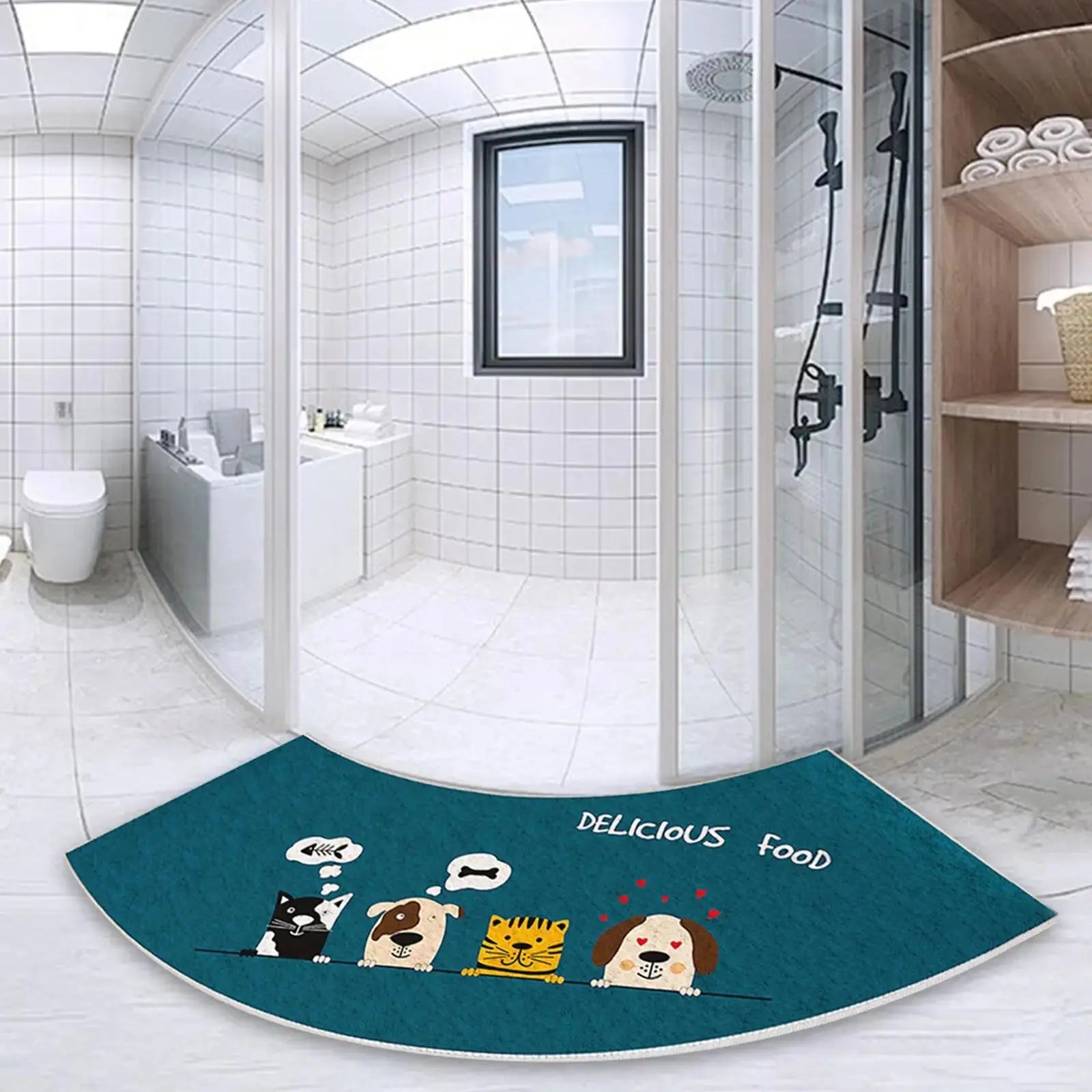 Tapis salle de bain arrondi 4