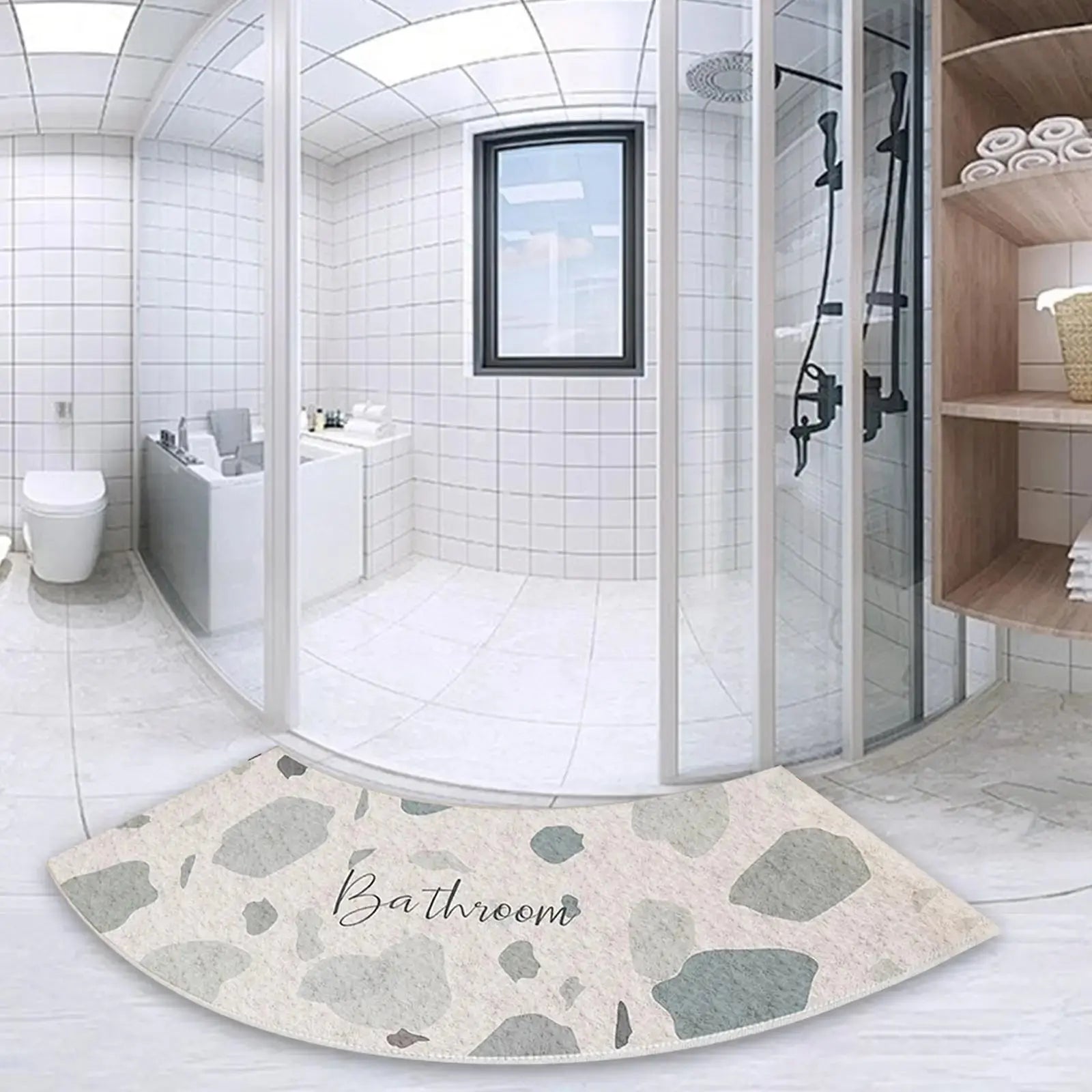 Tapis salle de bain arrondi 5