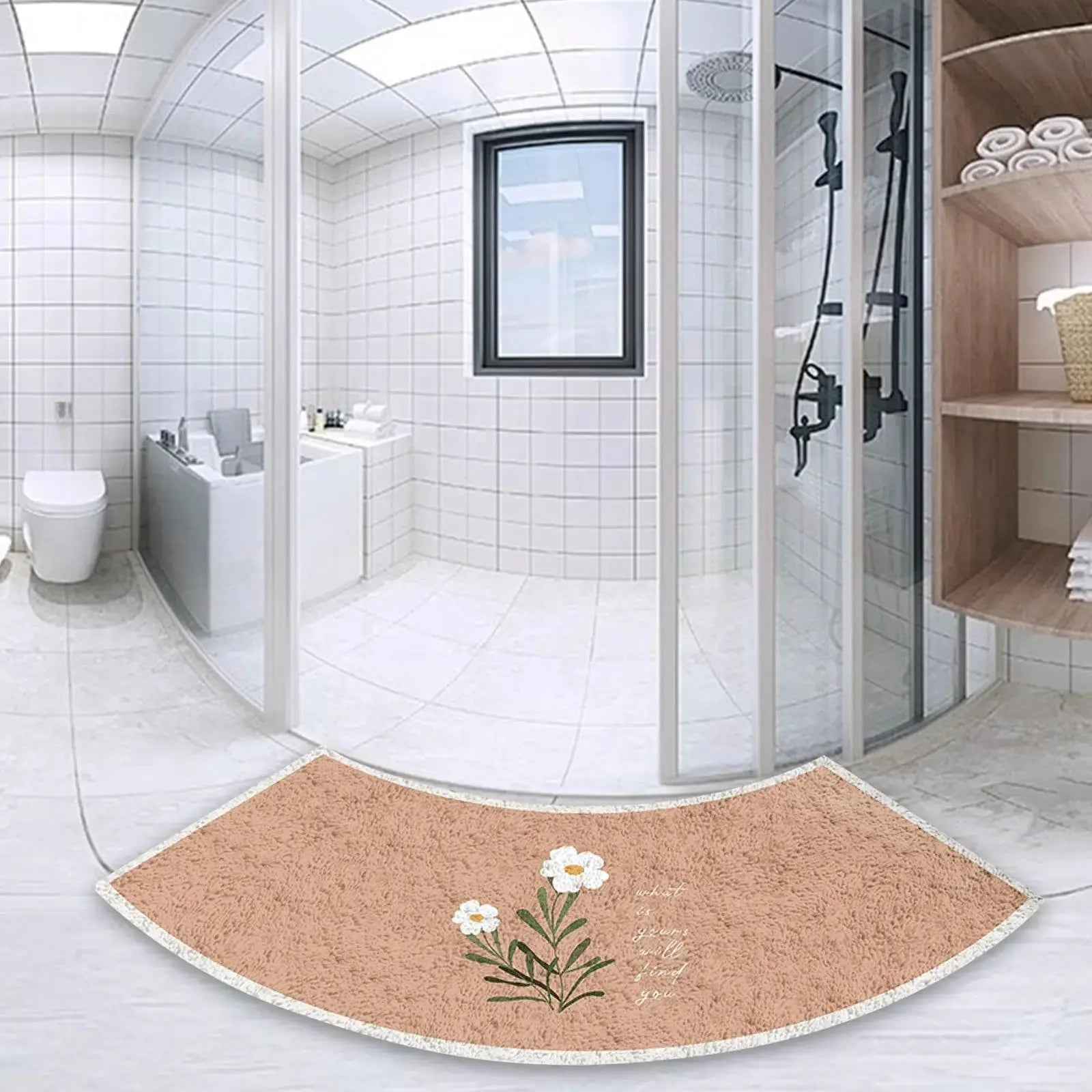 Tapis salle de bain arrondi 7