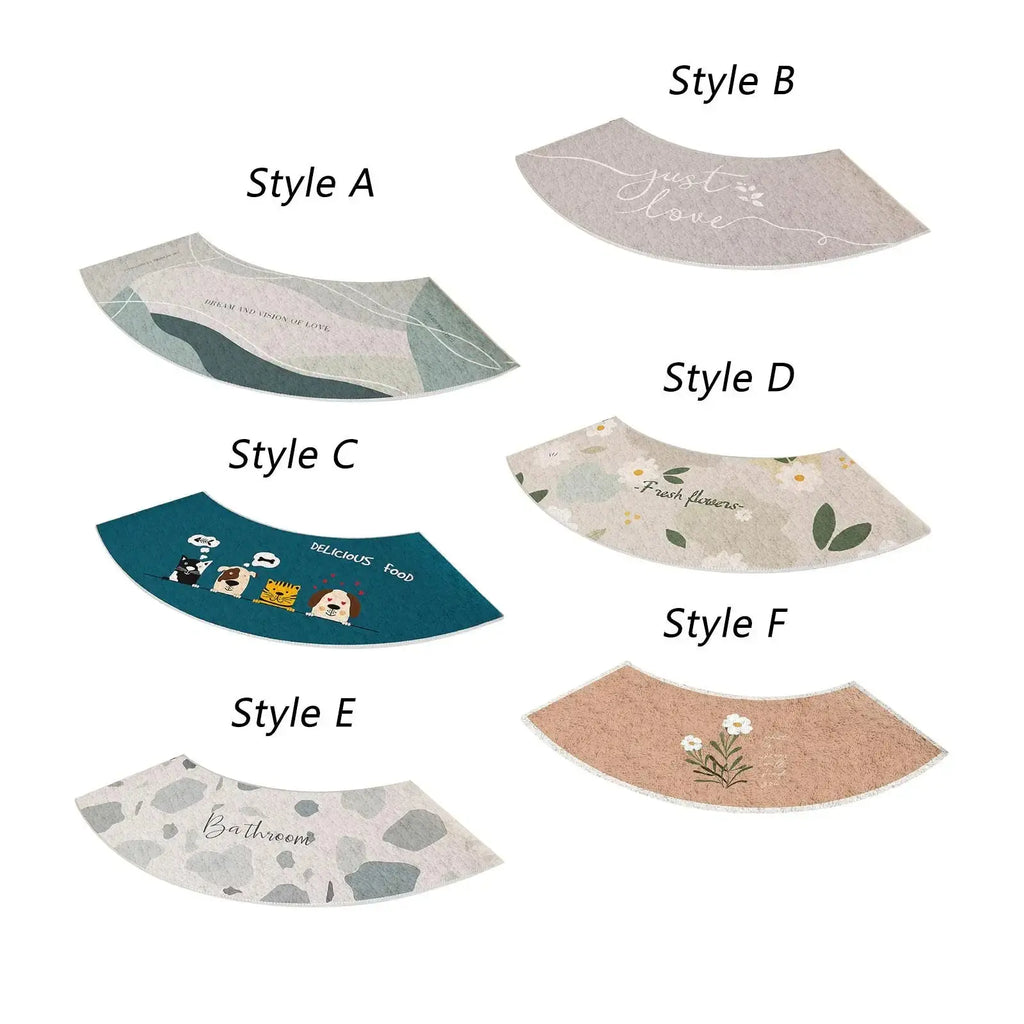 Tapis salle de bain arrondi 8