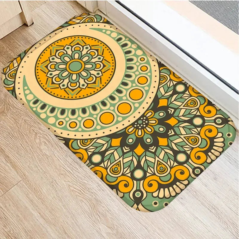 Tapis salle de bain bohème