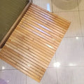 Tapis salle de bain bois