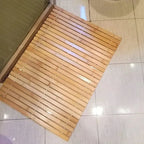 Tapis salle de bain bois